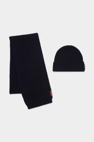 Ensemble écharpe et bonnet en tricot chaud
