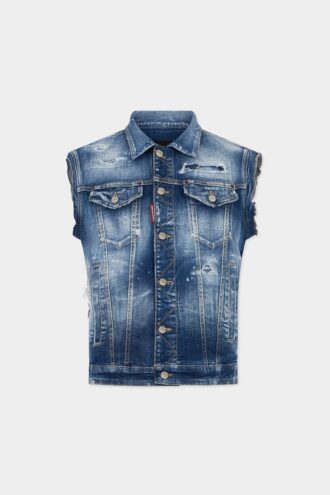 Gilet classique lavé côte à côte, taille moyenne