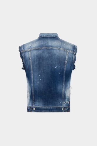 Gilet classique lavé côte à côte, taille moyenne