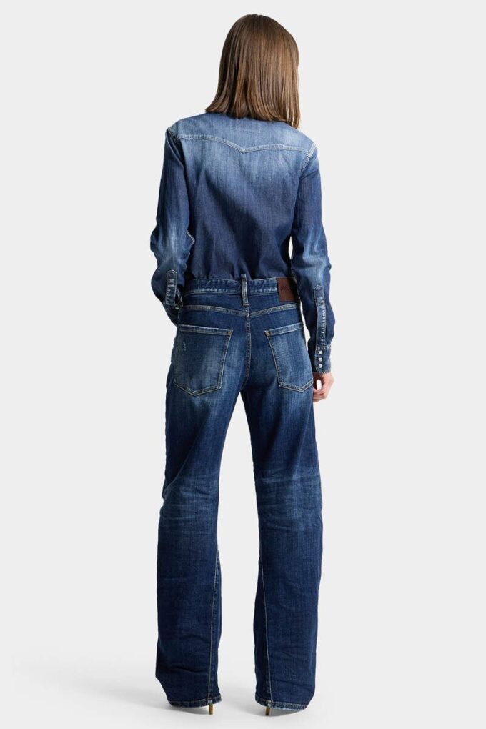 Jeans ample à torsades, délavage Dark Smoker Jeans ample à torsades, délavage Dark Smoker