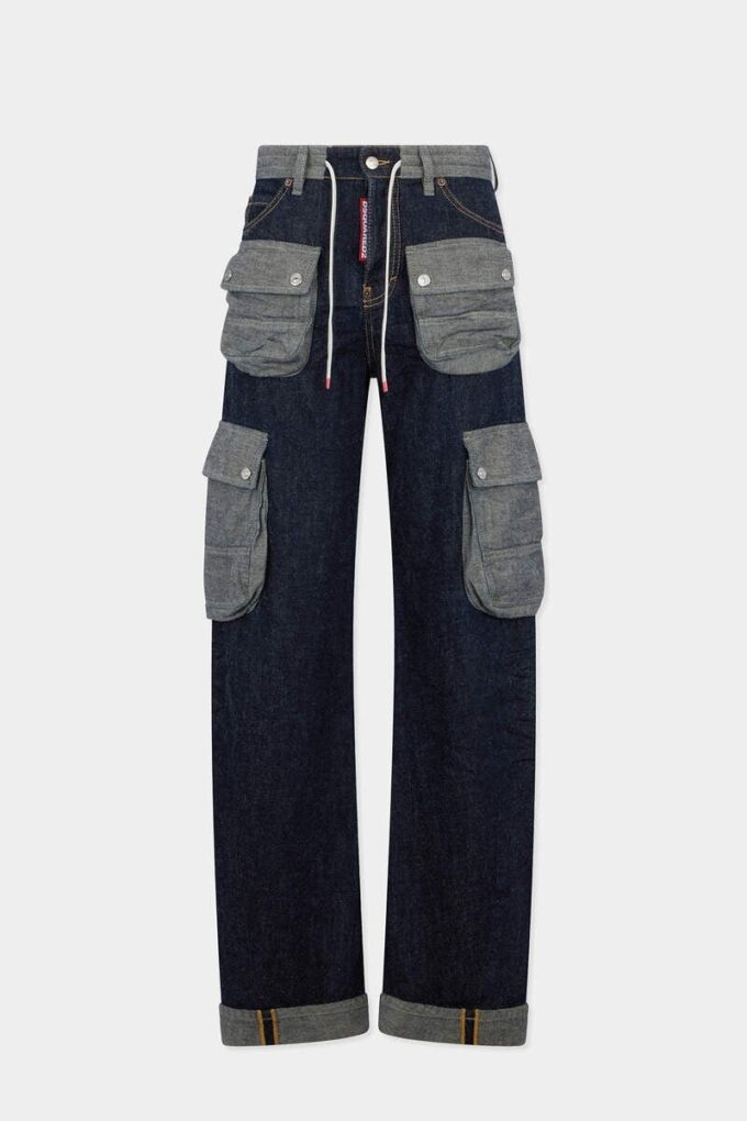 Jeans ample à torsion, délavage foncé Jeans ample à torsion, délavage foncé