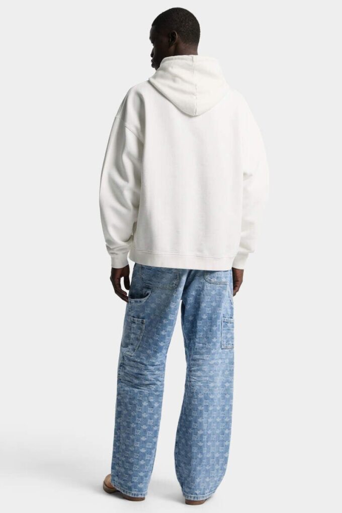 Jeans baggy de charpentier délavé clair