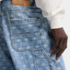 Jeans baggy de charpentier délavé clair