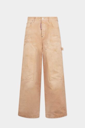 Jeans baggy de charpentier teint en pièce