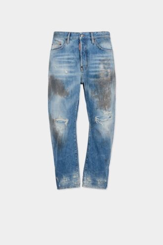 Jeans bleu clair délavé