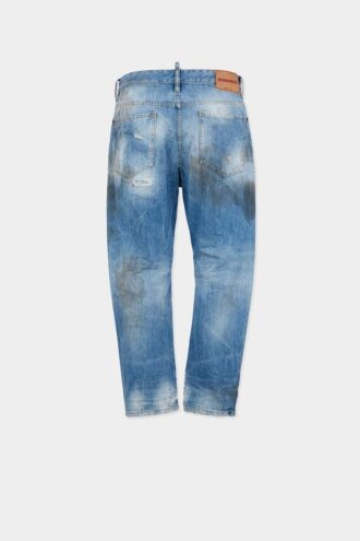 Jeans bleu clair délavé