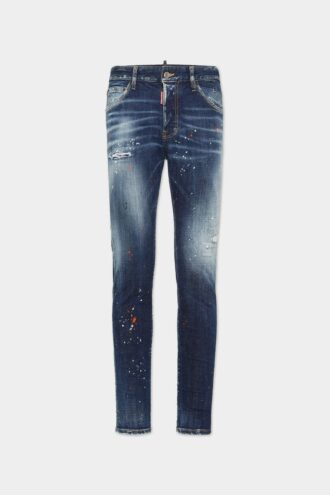Jeans Cool Guy à pois rouges moyens délavés Jeans Cool Guy à pois rouges moyens délavés
