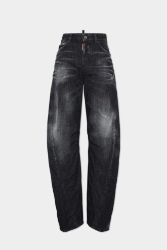 Jeans D2 Twisted délavé noir