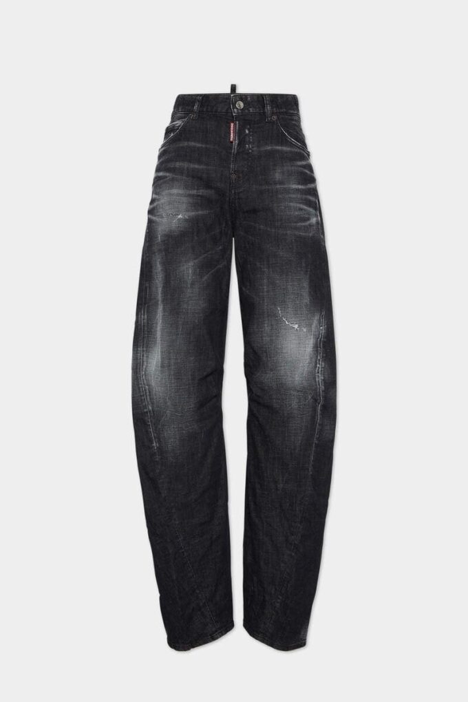 Jeans D2 Twisted délavé noir Jeans D2 Twisted délavé noir