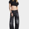 Jeans D2 Twisted délavé noir Jeans D2 Twisted délavé noir