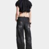 Jeans D2 Twisted délavé noir Jeans D2 Twisted délavé noir