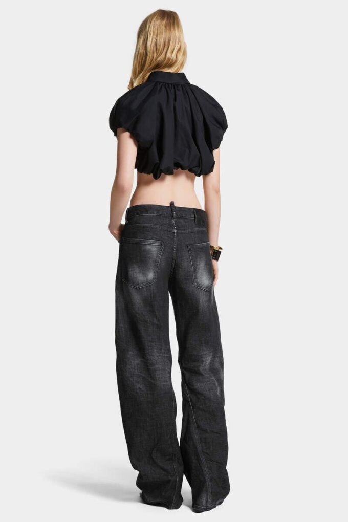 Jeans D2 Twisted délavé noir Jeans D2 Twisted délavé noir
