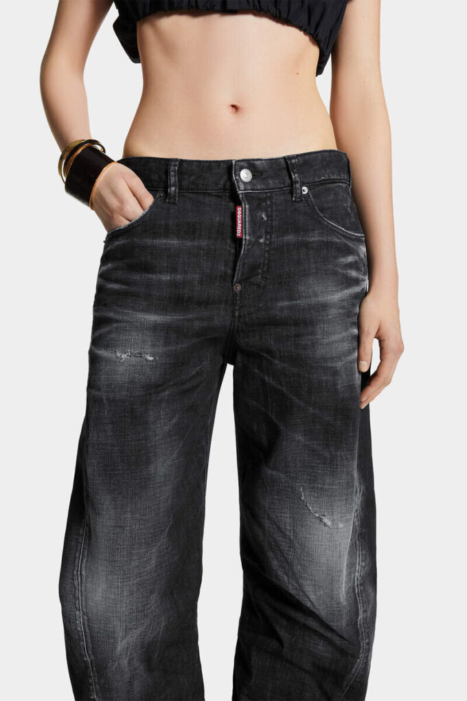 Jeans D2 Twisted délavé noir Jeans D2 Twisted délavé noir