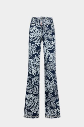 Jeans Dalma délavé Dark Flower