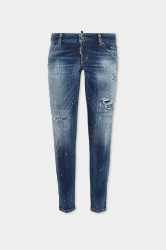 Jeans Jennifer délavé moyen avec cristaux