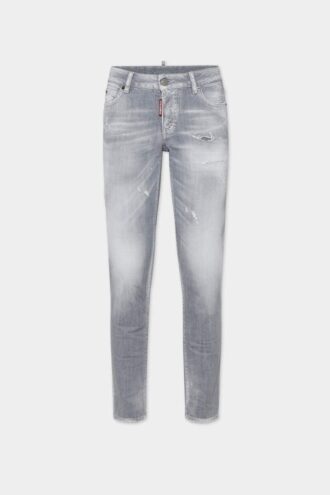 Jeans Jennifer gris délavé brossé, taille moyenne