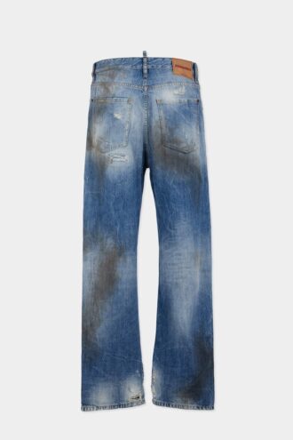 Jeans Loose Twist délavé légèrement sale