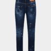 Jeans Teddy délavés à pois rouges moyens Jeans Teddy délavés à pois rouges moyens