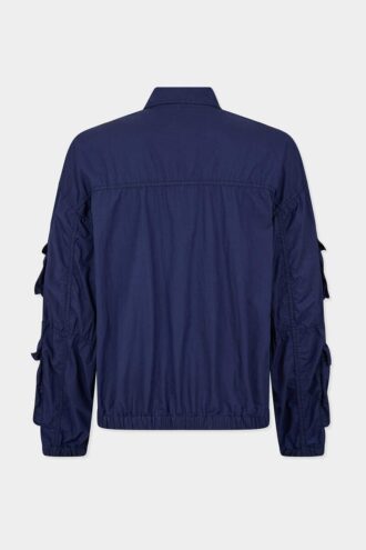 Manteau cargo en nylon teint