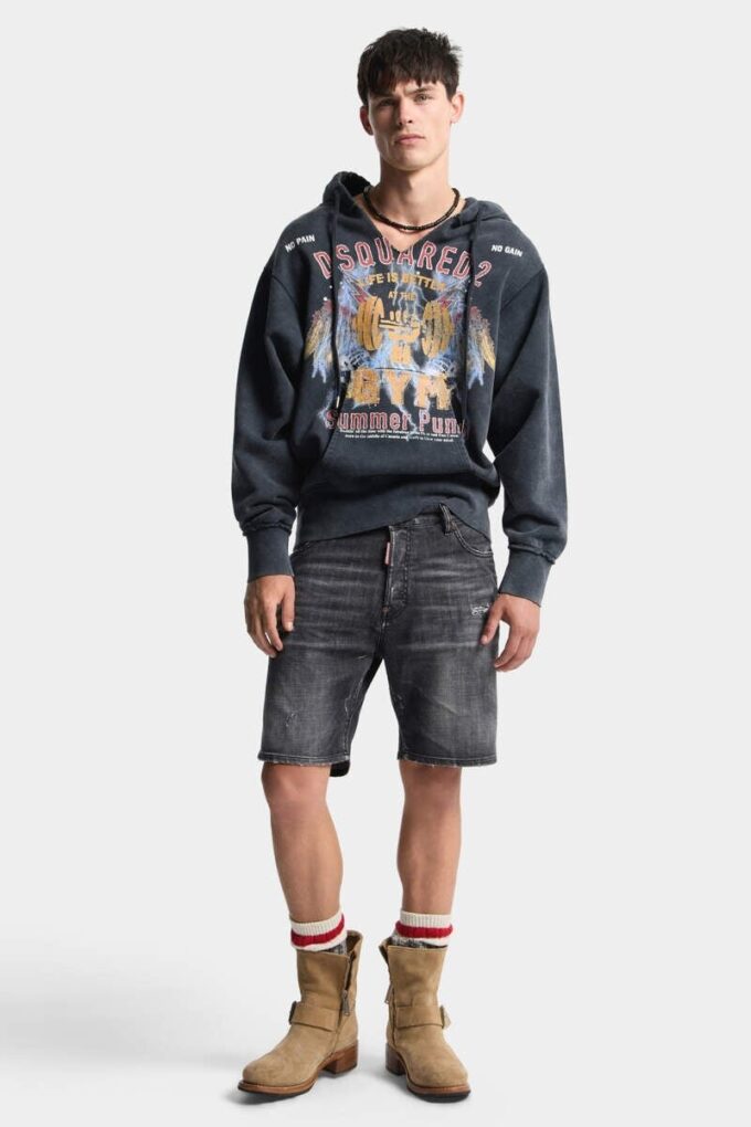 Marine Shorts délavés Black Fog