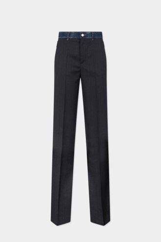 Pantalon ample sur mesure en denim hybride, délavage Dark Rebel Rider