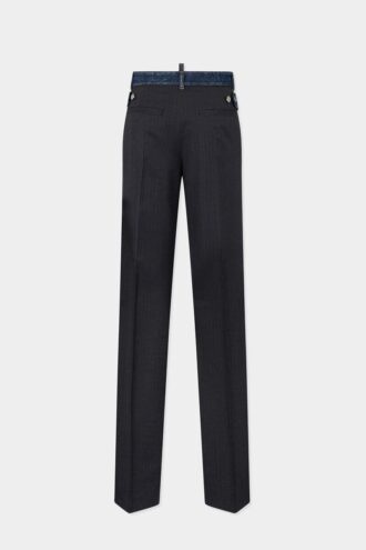 Pantalon ample sur mesure en denim hybride, délavage Dark Rebel Rider