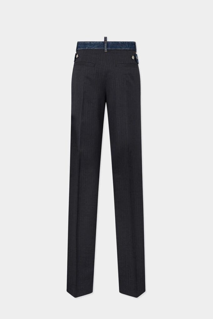 Pantalon ample sur mesure en denim hybride, délavage Dark Rebel Rider