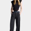 Pantalon ample sur mesure en denim hybride, délavage Dark Rebel Rider