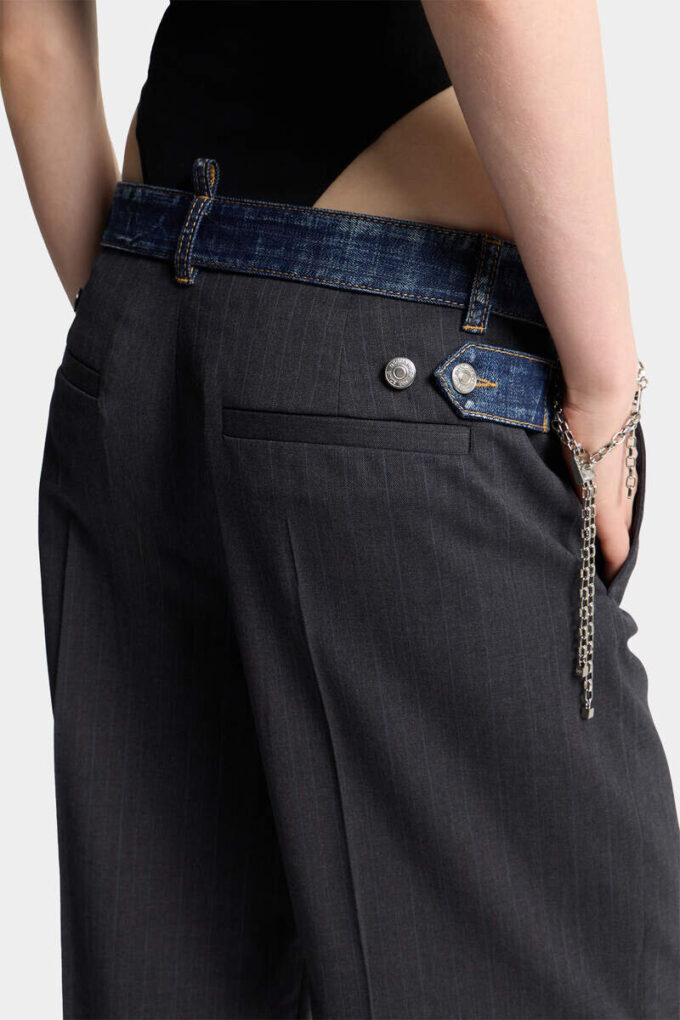 Pantalon ample sur mesure en denim hybride, délavage Dark Rebel Rider