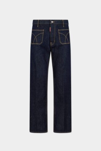 Pantalon sexy des années 70 délavé foncé