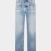 Pantalon sexy des années 70, délavage clair en diagonale