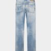 Pantalon sexy des années 70, délavage clair en diagonale