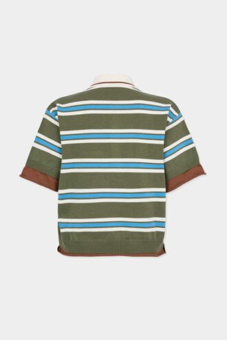 Polo en maille rayée