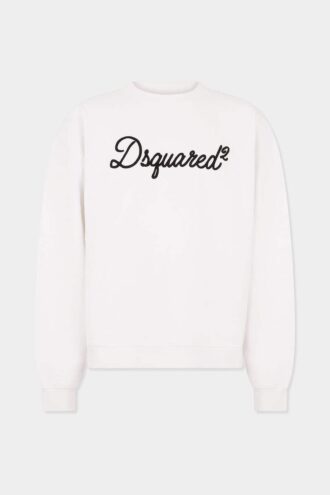 Pull à col rond D2 Signature à coupe décontractée