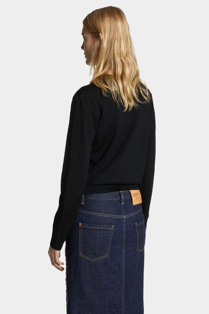 Pull à col rond en laine D2