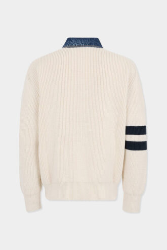 Pull en maille D2 mélange denim