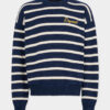 Pull-over en maille rayée