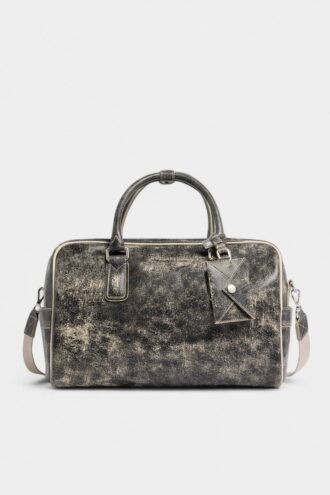 Sac de voyage en cuir craquelé D2