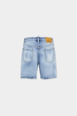 Short bleu marine délavé clair