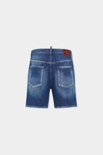 Short en jean bleu marine taille moyenne, facile d’entretien Short en jean bleu marine taille moyenne, facile d’entretien