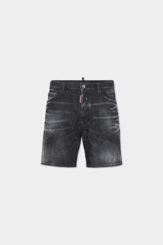 Short marine délavé noir