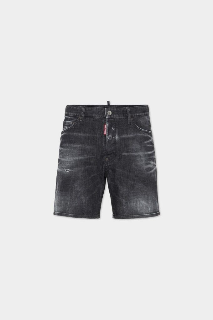 Short marine délavé noir