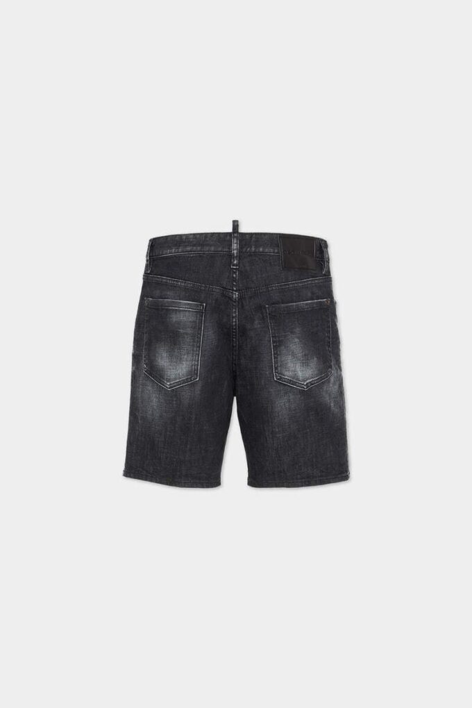 Short marine délavé noir