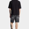 Short marine délavé noir