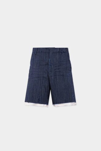 Shorts déchiré et à ourlet brut