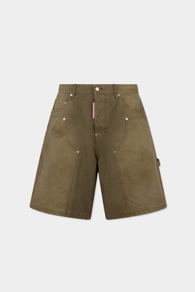 Shorts de charpentier teint en pièce