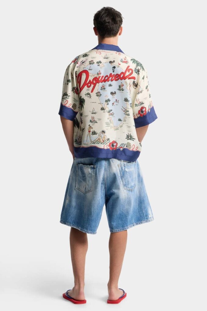 Shorts de surf délavé clair