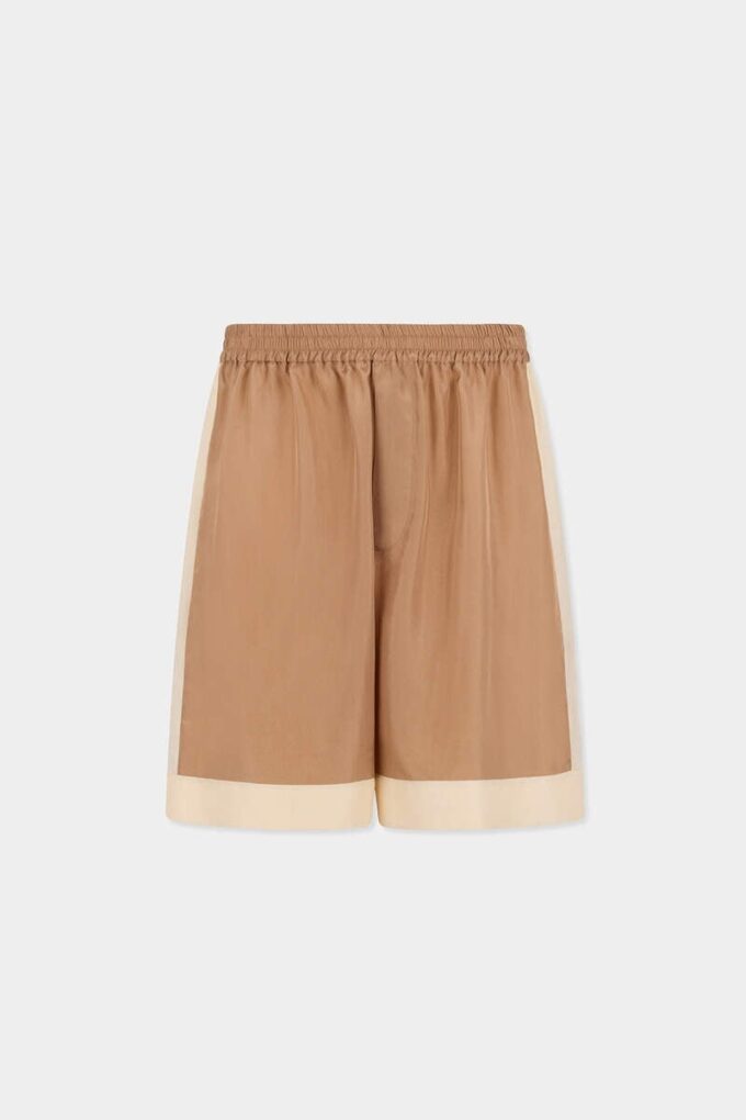 Shorts en satin de bowling