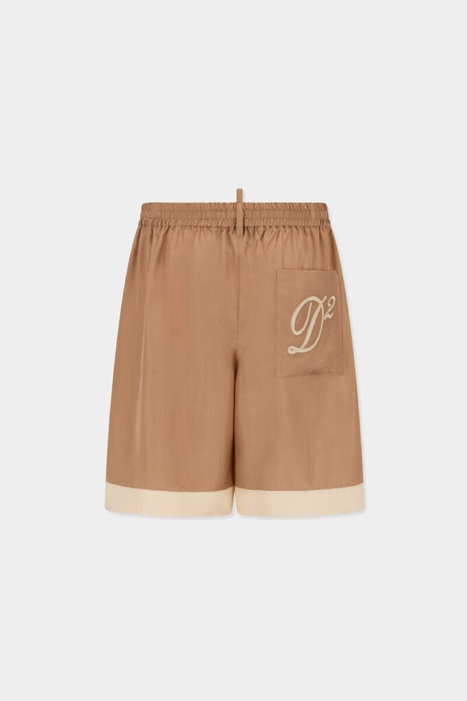 Shorts en satin de bowling