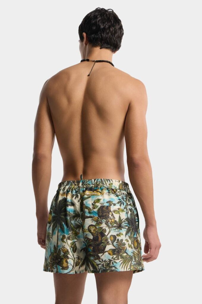 Shorts à enfiler imprimé singe